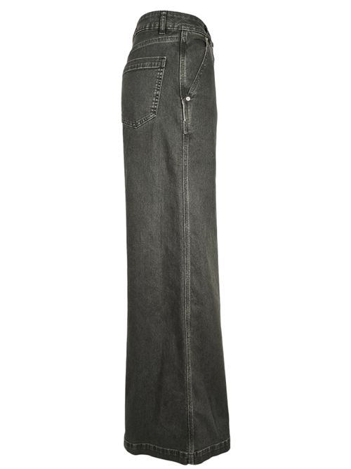 pantalone donna largo bull denim militare ( Nude ) | 1103W2561812